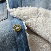 Children's Imitation Lamb Wool Lining Denim Jacket Fashionable Thick Denim Top main image 5