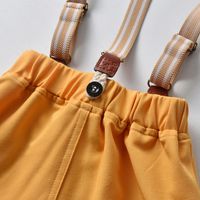Children's Gentleman Set Korean Short-sleeved Shirt Fashion Suspender Shorts Two-piece Set main image 5