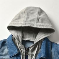 New Denim Jacket Hooded Denim Zipper Shirt Fashion Casual Children's Clothing main image 5