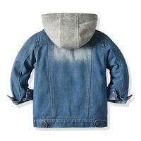 New Denim Jacket Hooded Denim Zipper Shirt Fashion Casual Children's Clothing main image 6