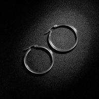 Classic Style Titanium Steel Hypoallergenic Circle Earrings main image 1