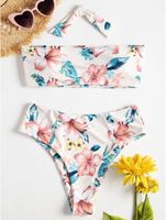Fashion Swimwear Split Tube Top Print Sexy Bikini Wholesale main image 5