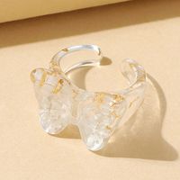 European And American Wild Resin Butterfly Creative Opening Ring main image 1