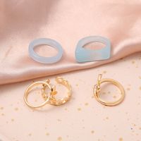 New Creative Simple Snake Butterfly Ring 5-piece Set main image 5