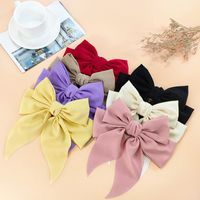 Korean Bow Hairpin Chiffon Double Spring Clip Fashion Hairclip main image 2