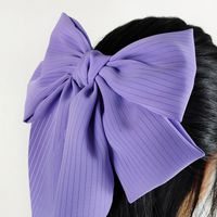 Korean Bow Hairpin Chiffon Double Spring Clip Fashion Hairclip main image 4