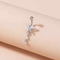 European And American Zircon Belly Button Nail Butterfly Belly Button Ring Piercing Jewelry main image 4