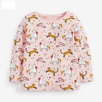 Children's T-shirt New Children's Clothing Girls T-shirt Cartoon Round Neck Long-sleeved Children's T-shirt main image 1