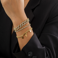 Hot Selling Star Tassel Moon Full Diamond Bracelet Fashion Adjustable Inlaid Bracelet main image 4