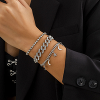 Hot Selling Star Tassel Moon Full Diamond Bracelet Fashion Adjustable Inlaid Bracelet main image 6
