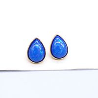 European Retro Simple Resin Geometric Fashion Four-leaf Clover Round Drop Earrings sku image 3