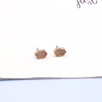 European Retro Simple Resin Geometric Fashion Four-leaf Clover Round Drop Earrings sku image 14