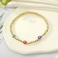 Retro Ethnic Style Eye Golden Bead Bracelet Bracelet Turkish Devil Eye Bracelet Female sku image 3