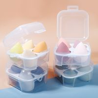 4 Pieces Of Makeup Egg Carton Powder Puff For Wet And Dry Dual-use Purposes sku image 1