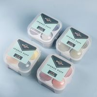 4 Pieces Of Makeup Egg Carton Powder Puff For Wet And Dry Dual-use Purposes sku image 6