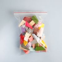 Mixed Color Small Powder Puff Gift Box Bag Of 25 Super Soft Sponge Flat Jelly Small Powder Puff Wholesale sku image 2