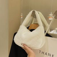 New Autumn And Winter Simple Solid Color Plush Bag main image 1