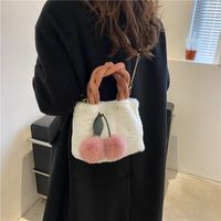 Cute Plush Cherry Autumn And Winter Single Shoulder Messenger Bag main image 4