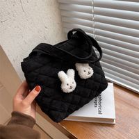 Autumn Cute Rabbit Hand Bag Quilted Stitching Rabbit Shoulder Bag main image 2