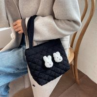 Autumn Cute Rabbit Hand Bag Quilted Stitching Rabbit Shoulder Bag main image 4