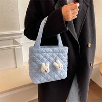 Autumn Cute Rabbit Hand Bag Quilted Stitching Rabbit Shoulder Bag main image 5