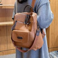 Retro British Soft Leather Shoulder Bag Female Bag  New Large-capacity Backpack main image 2