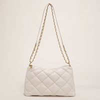 Autumn And Winter Solid Color Rhombic Chain Shoulder Bag sku image 1