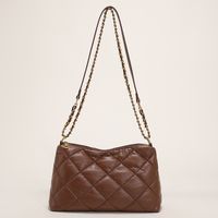 Autumn And Winter Solid Color Rhombic Chain Shoulder Bag sku image 4