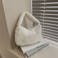 New Autumn And Winter Simple Solid Color Plush Bag sku image 1