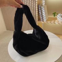 New Autumn And Winter Simple Solid Color Plush Bag sku image 2