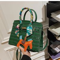 Autumn And Winter Bags 2021 New Bags Female Bags Crocodile Pattern Portable Bag sku image 9