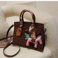 Autumn And Winter Bags 2021 New Bags Female Bags Crocodile Pattern Portable Bag sku image 10