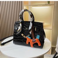 Autumn And Winter Bags 2021 New Bags Female Bags Crocodile Pattern Portable Bag sku image 12