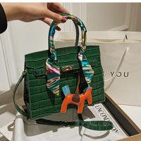 Autumn And Winter Bags 2021 New Bags Female Bags Crocodile Pattern Portable Bag sku image 1