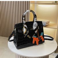 Autumn And Winter Bags 2021 New Bags Female Bags Crocodile Pattern Portable Bag sku image 4