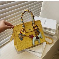 Autumn And Winter Bags 2021 New Bags Female Bags Crocodile Pattern Portable Bag sku image 6