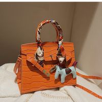Autumn And Winter Bags 2021 New Bags Female Bags Crocodile Pattern Portable Bag sku image 7