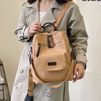 Retro British Soft Leather Shoulder Bag Female Bag  New Large-capacity Backpack sku image 2