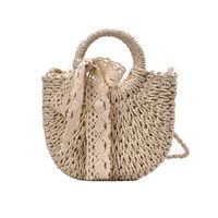 Lightweight Vegetable Basket Straw Woven Small Bag New Trendy Fashion Lace Female Bag sku image 2