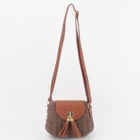 2021 New Messenger Straw Woven Bag Beach Bag One-shoulder Woven Bag Female Bag sku image 3