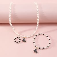 Korean Style Butterfly Pearl Necklace Bracelet Ring main image 3