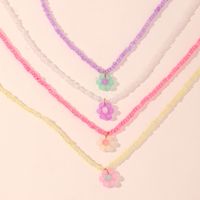 Fashion Rice Bead Flower Necklace New Jewelry sku image 1