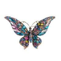 Retro New Crystal Rhinestone Butterfly Brooch Fashion Animal Insect Lady Brooch main image 9
