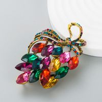 Exaggerated Personality Fashion Trend Colorful Crystal Dazzling Rhinestone Alloy Brooch main image 4