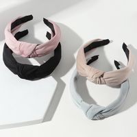 European And American New Style Wide-brimmed Fabric Hair Accessories Knotted Headband main image 1