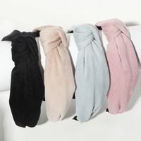 European And American New Style Wide-brimmed Fabric Hair Accessories Knotted Headband sku image 1