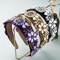 Europäische Und Amerikanische Mode-barock-retro-palast-stil Blumenstrass-stirnband main image 2
