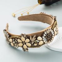 Europäische Und Amerikanische Mode-barock-retro-palast-stil Blumenstrass-stirnband main image 4