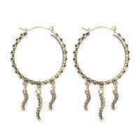 European And American Creative Exaggerated Alloy Geometric Tassel Earrings main image 6