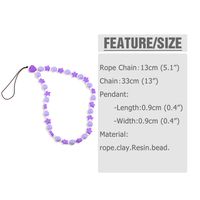 Heart Five-pointed Star Bracelet European And American Soft Ceramic Lanyard Mobile Phone Chain main image 5